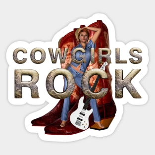 Cowgirls Rock Sticker